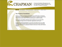 Tablet Screenshot of chapmantrusts.org